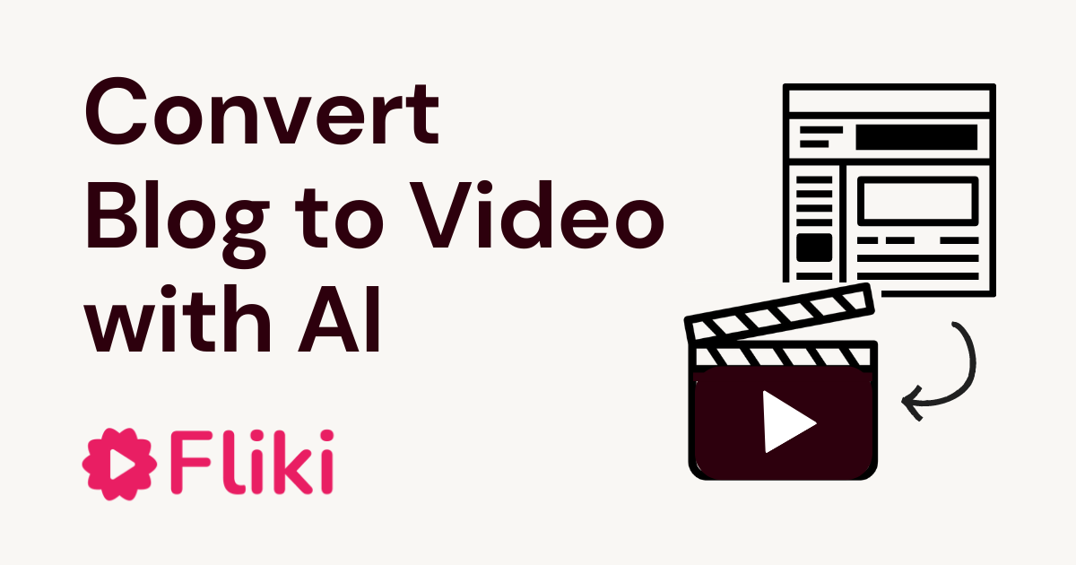 Fliki Convert Blog to video with ai