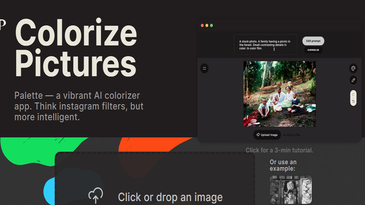 The Palette is a Free Web-Based AI-Powered Photo Colorizer