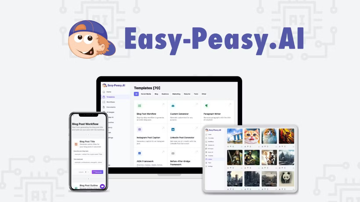 Easy Peasy is a new artificial intelligence (AI) type.