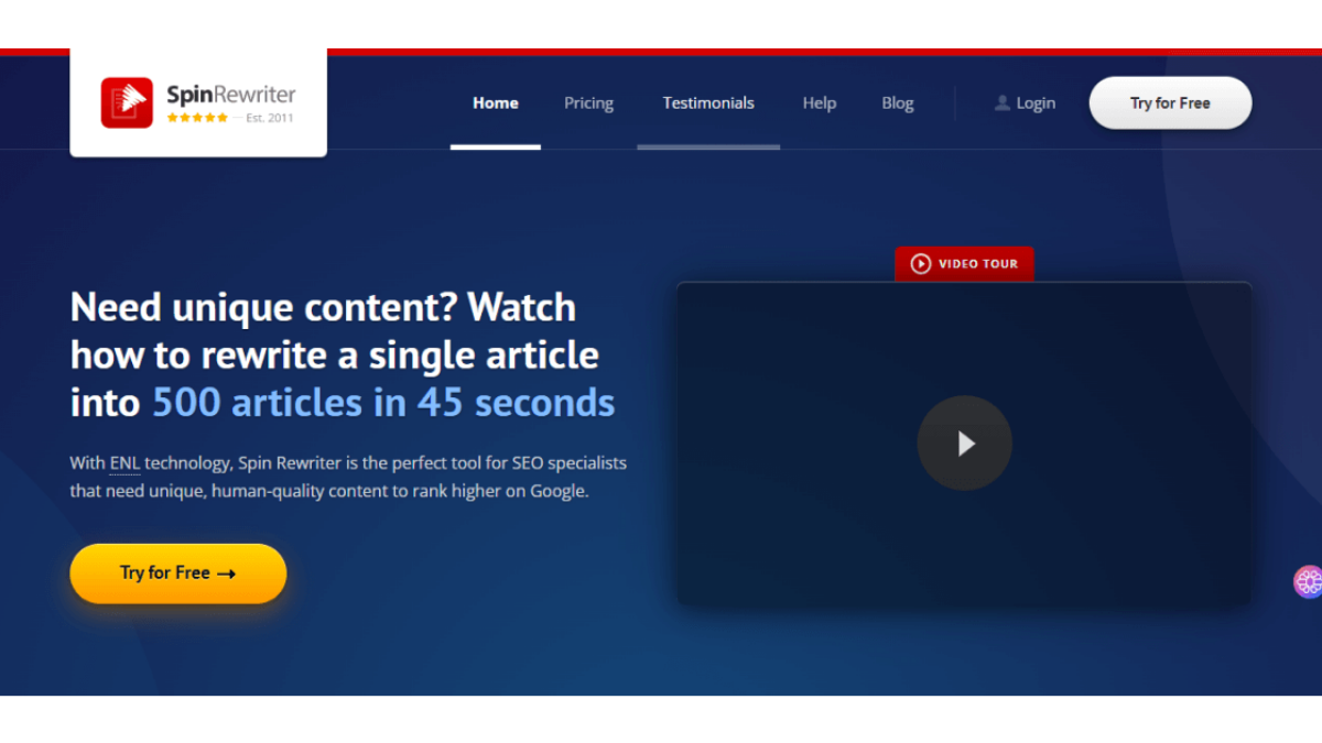 Lack of Distinction in Spin Rewriter-Generated Articles
