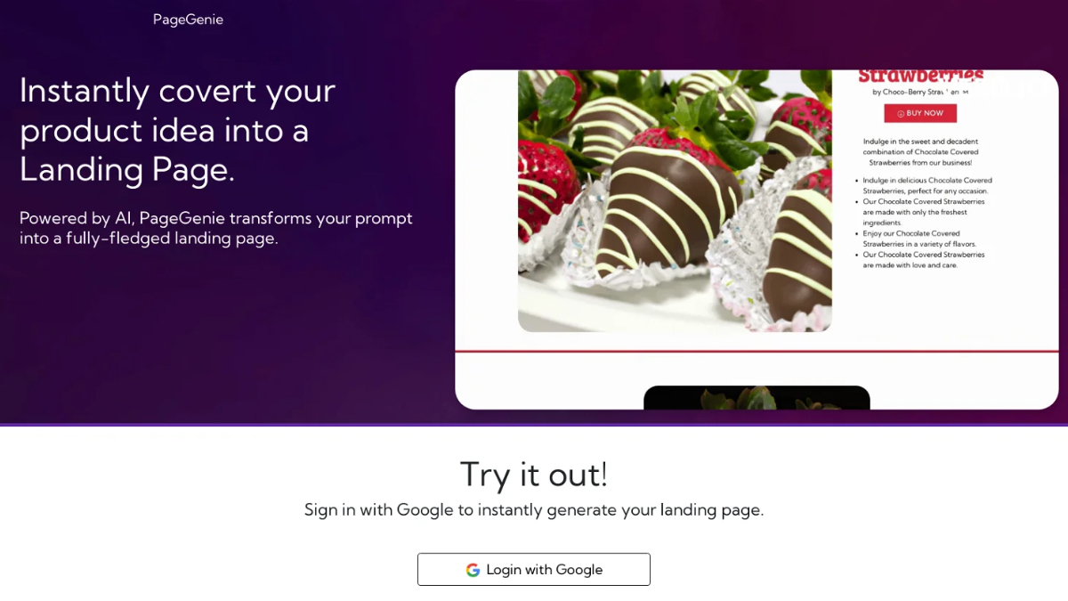 AI Tool to Automatically Generate Landing Pages