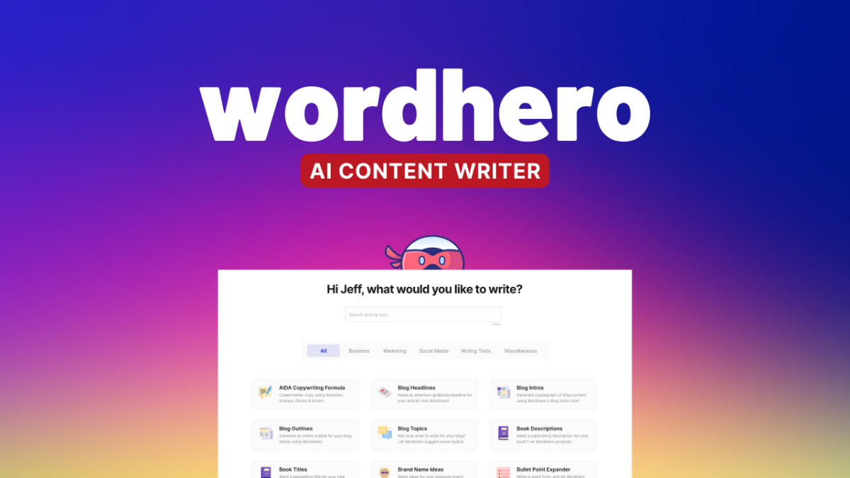 WordHero Generates Original Content in Seconds