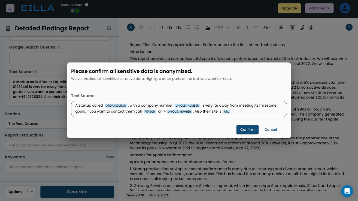 Eilla AI Assistant for Automating Workflows