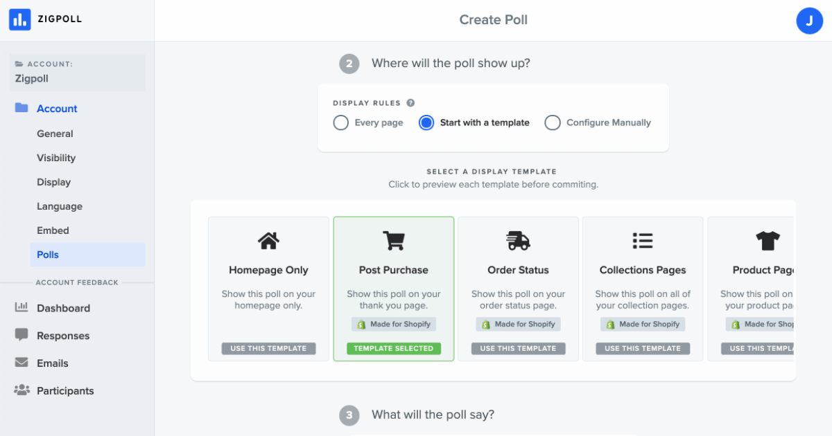 Thing you need to do is, create your poll