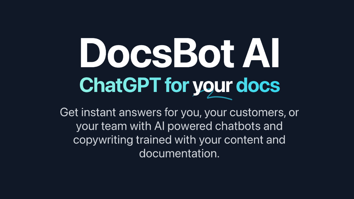 DocsBot is an AI-powered Q&A Chatbot for Tailored Content