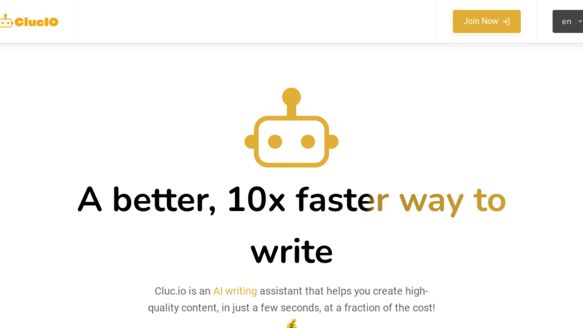 Supercharge Your Writing Speed with Cluc.io, The 10x Faster Solution.