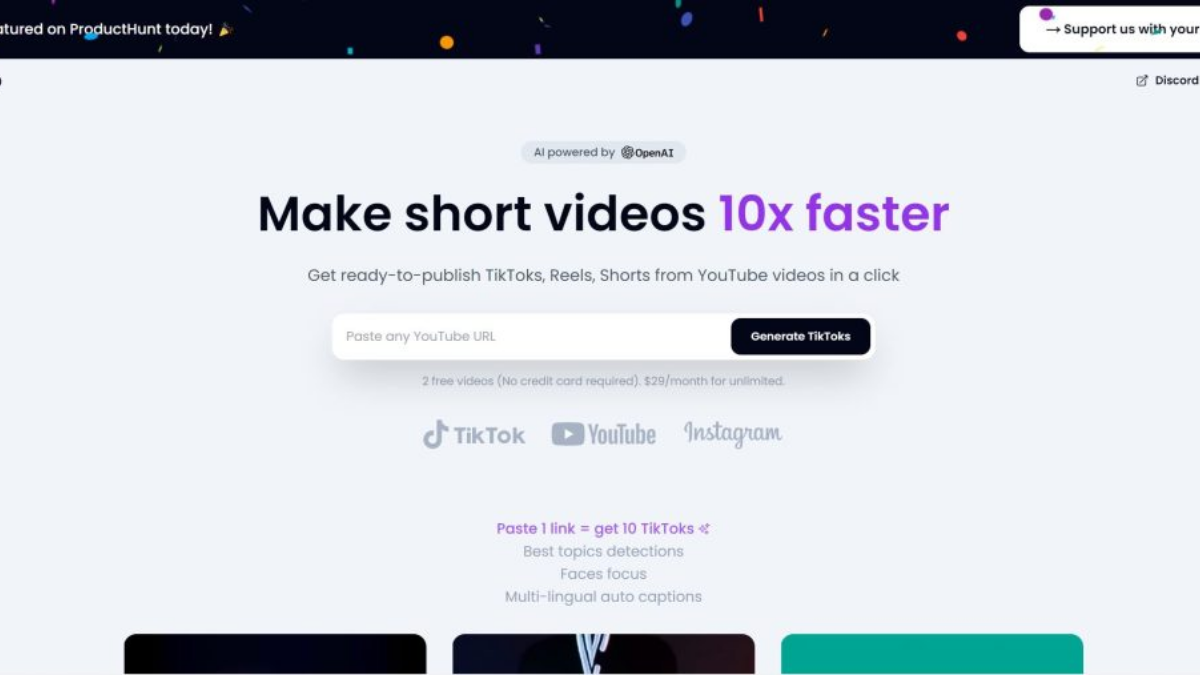 The best AI-powered tool, Klap makes Short Videos 10x faster.