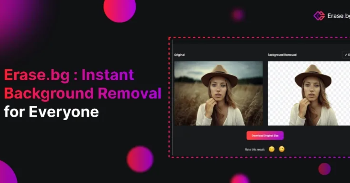 Introducing Erase.bg, the Ultimate Background Remover