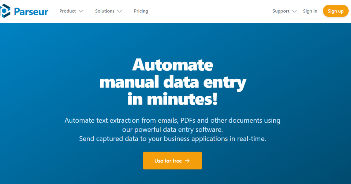 Automate Your Data Entry with Parseur