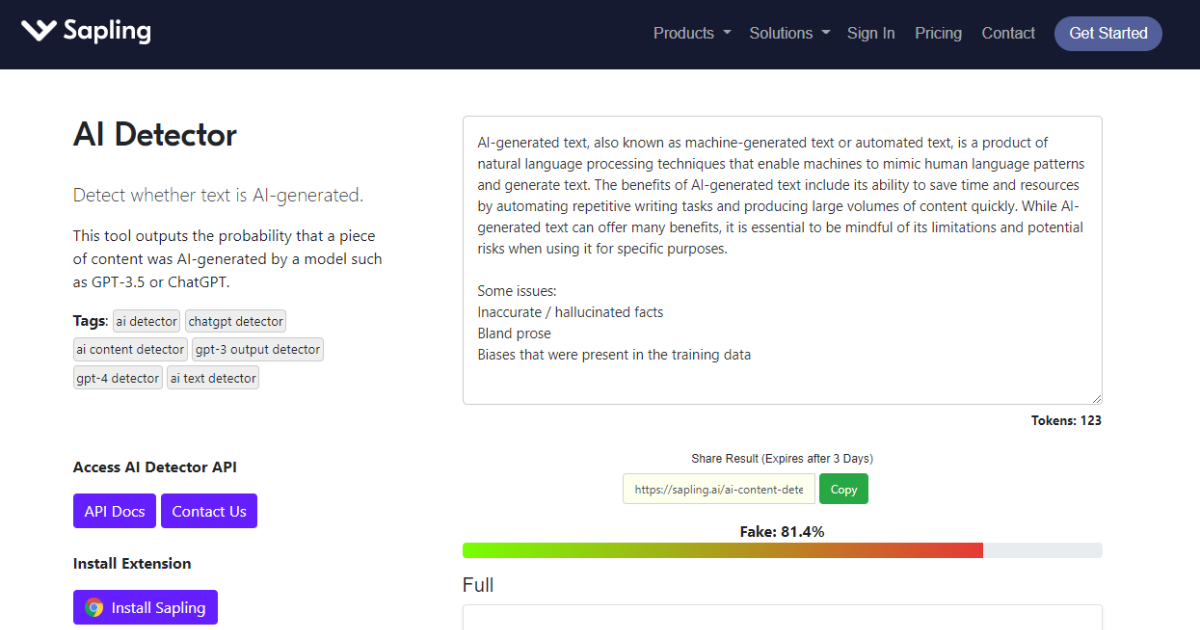 Sapling is an AI assistant service.