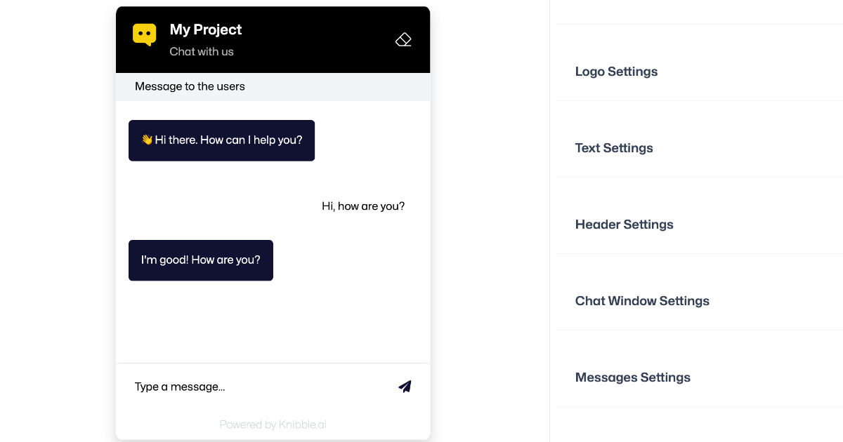 Knibble has a simple, web-based UI.
