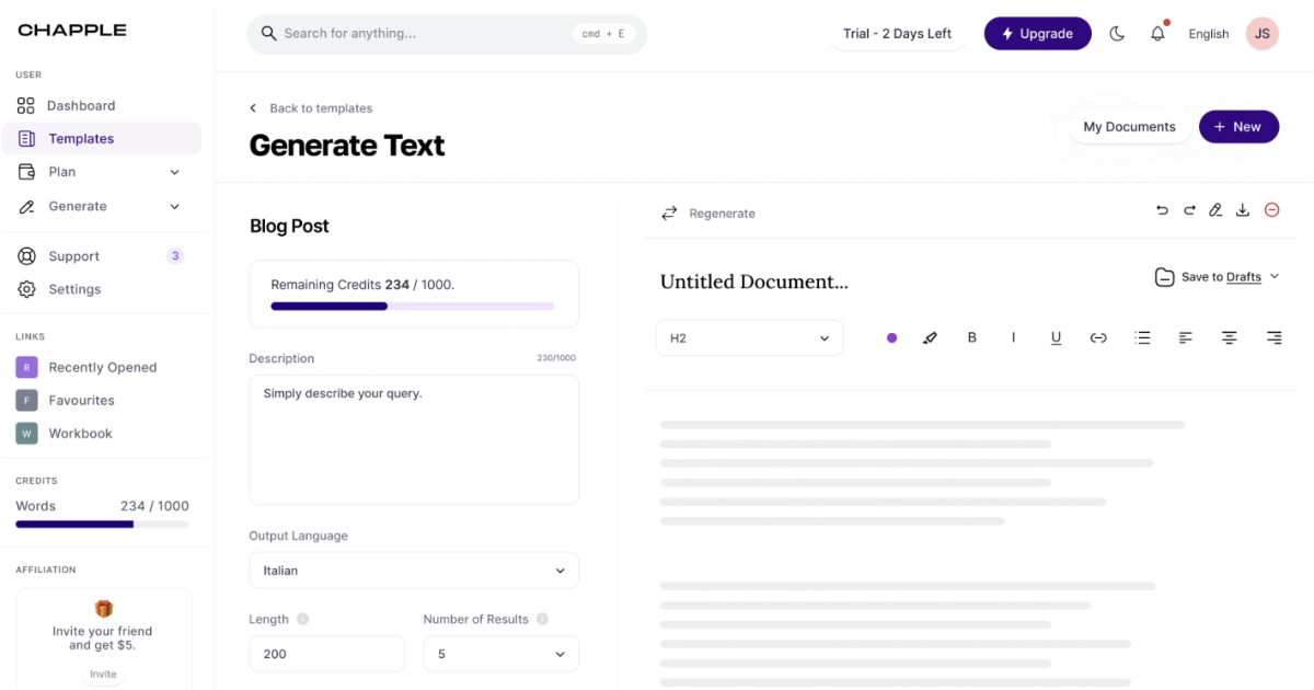 Use pre-loaded templates or your own custom fields.